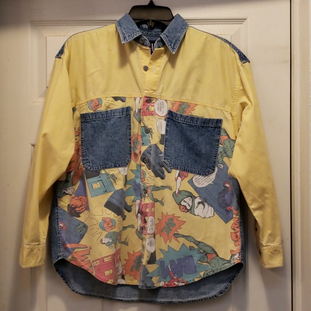 Vintage denim print shirt